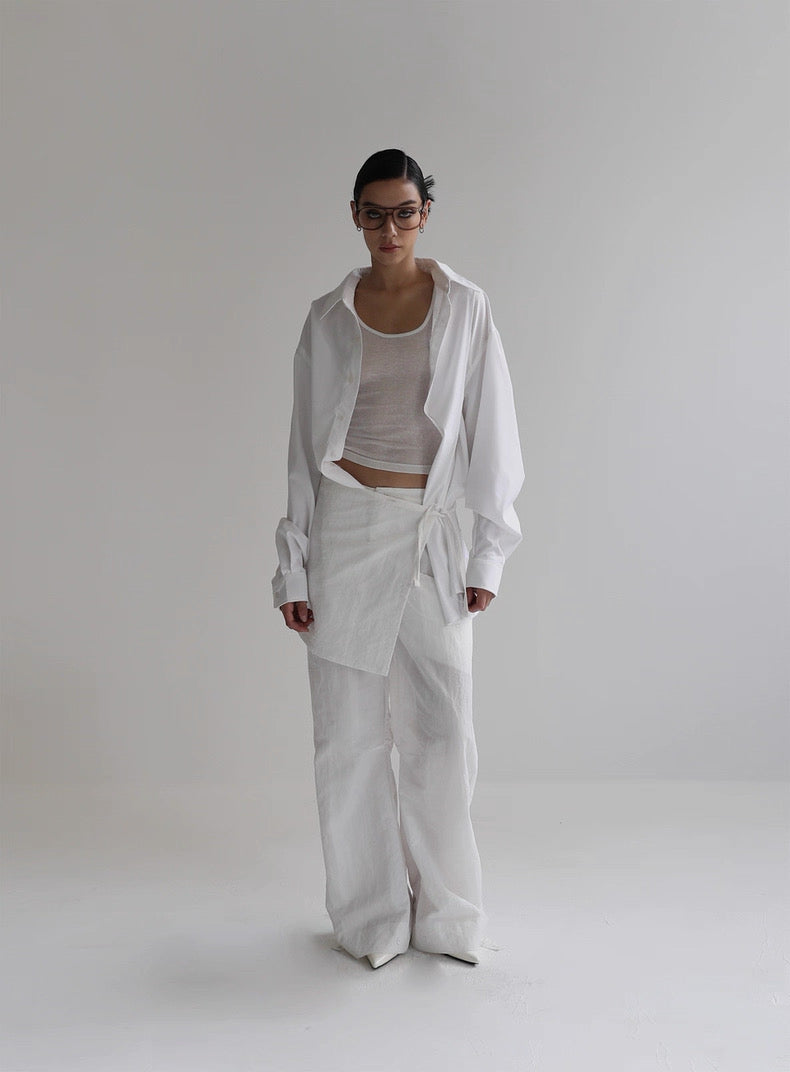 Oversized Sheer Long Sleeve Shirt
