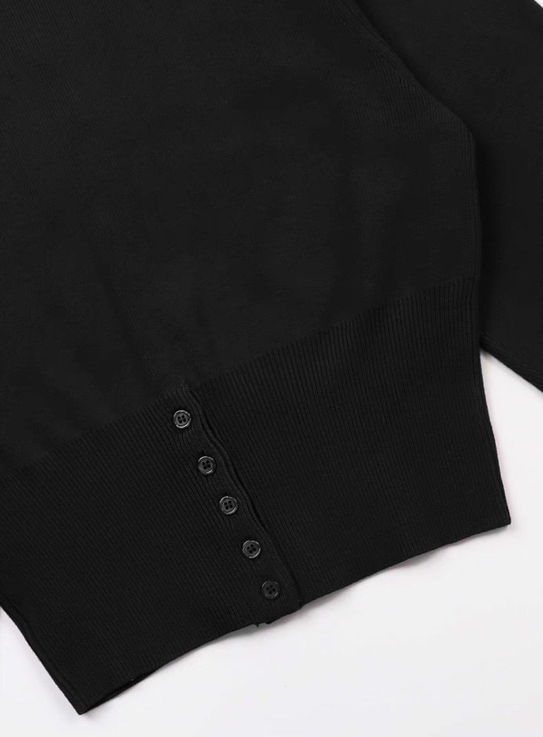 Wool Blend Cropped Cardigan