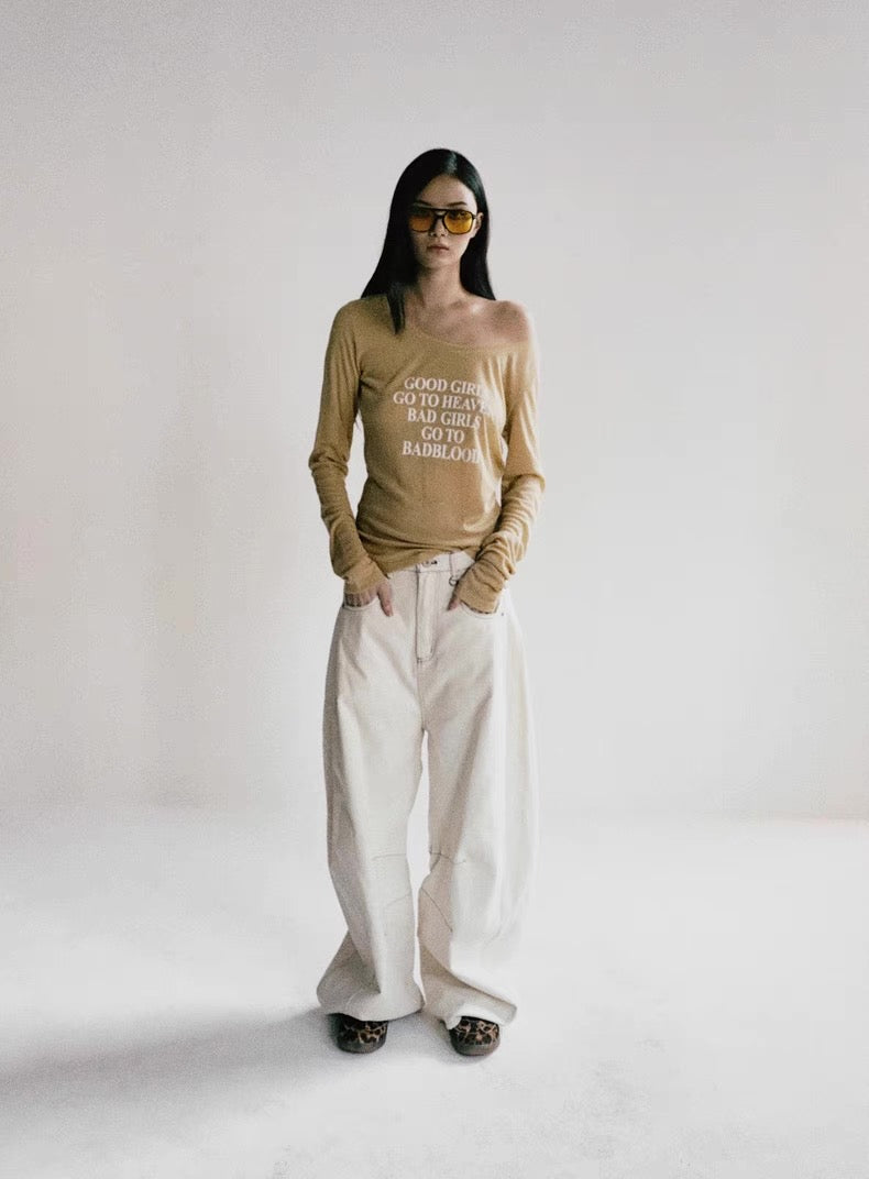 Classic White Wide Leg Denim