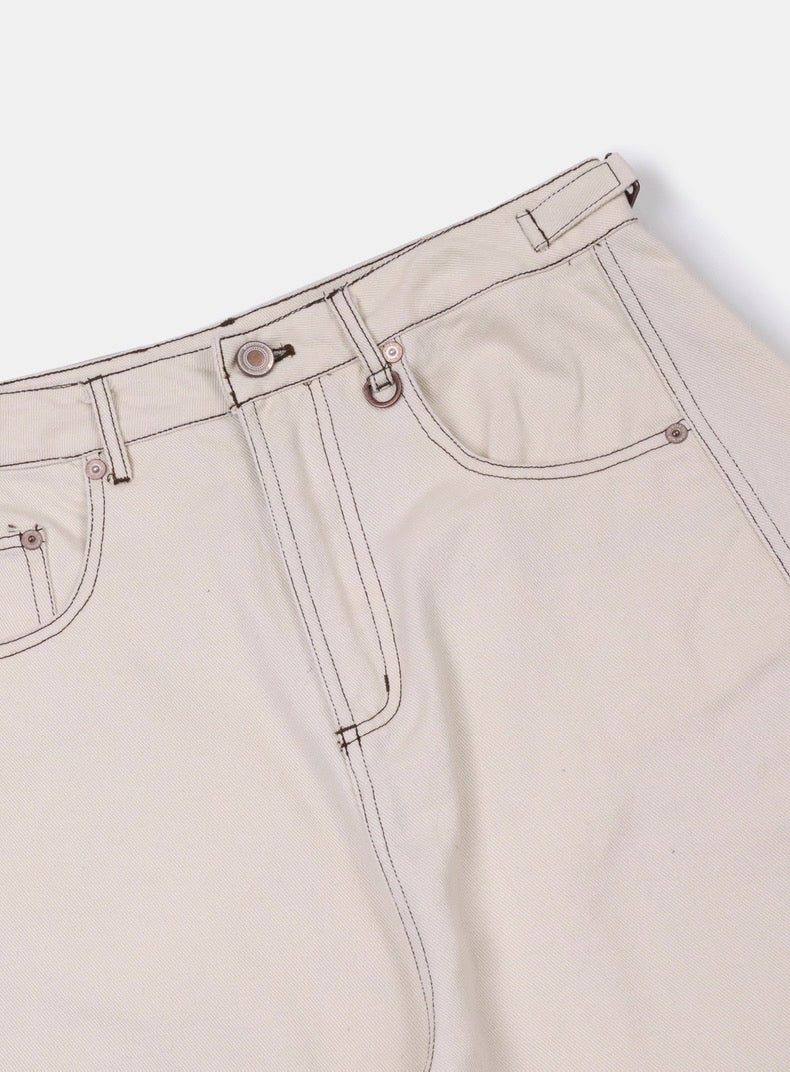 Classic White Wide Leg Denim