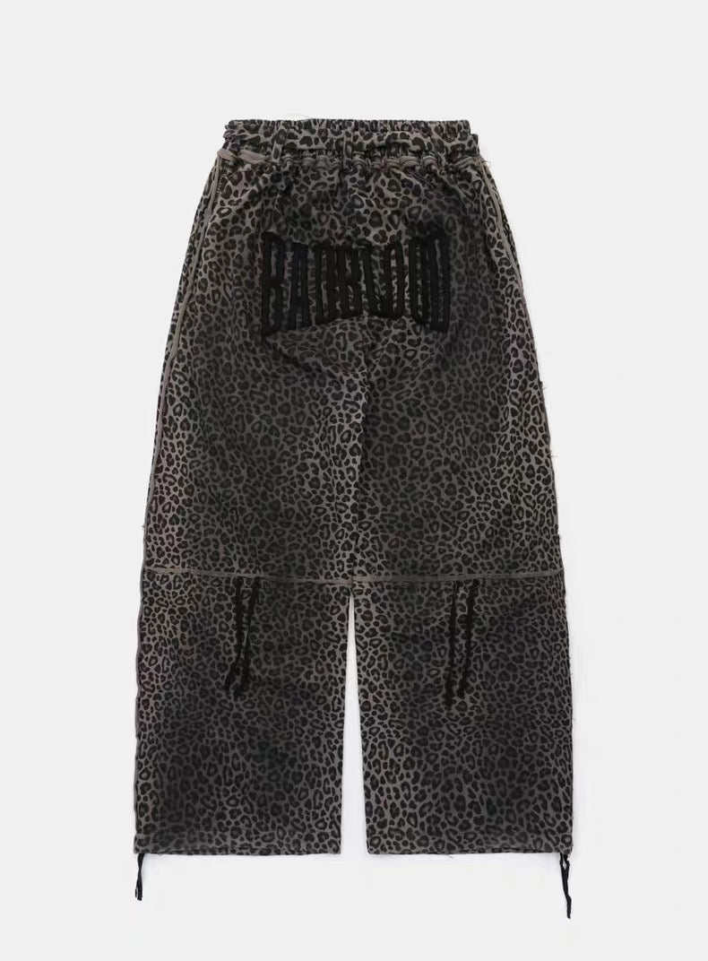 Vintage Leopard Street Baggy Pants