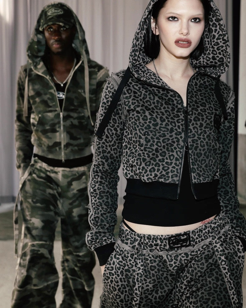 Vintage Leopard Street Baggy Pants